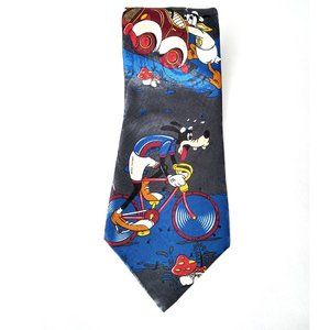 NWT Disney Mickey Unlimited Collector Tie Goofy Donald Duck Poly 4" 58L 90s Y2K